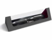 NoName Kuličkové pero Pentel BL407, kovově černé tělo, modrý inkoust