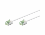 Goobay Ultraflexibilní tenký patch kabel Cat.8.1, U/FTP (bílý, 3 metry, extra krátké konektory)