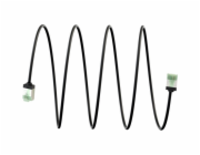 Goobay Ultraflexibilní tenký patch kabel Cat.8.1, U/FTP (černý, 2 metry, extra krátké konektory)