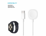 FIXED USB-C nabíjací kábel pre Apple Watch, biely