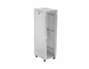 Lanberg Stojanová racková skříň 19   42U 600x800 šedé skleněné dveře flack pack