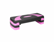 REBEL ACTIVE Step pro aerobní a fitness cvičení, 3 úrovně, šedo-fialová