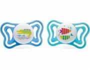 Chicco 156436 PHYSIO LIGHT silikonový dudlík 16-36 měsíců 2 ks modrý