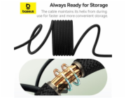 Datový magnetický kabel Baseus Tungsten Gold USB-C/USB-C 1m 100W černý