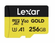 Karta Lexar Gold MicroSDXC 256 GB Class 10 UHS-II/U3 A1 V60 (LMSGOLD256G-BNNNG)