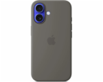 iPhone 16 Plus Silicone Case with MS - Stone Gray