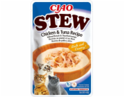 INABA Ciao Stew Chicken & Tuna - pamlsek pro kočky - 40g