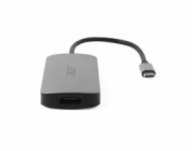 ACER Dokovací stanice 7in1 Type-C dongle, 1x HDMI, 3x USB-A 3.2 Gen1, 1x SD 3.0, 1x microSD, 1x USB-C, silver