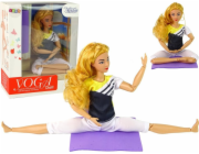 LeanToys Podložka na jógu Baby Doll s dlouhými blond vlasy