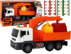 LeanToys Popelářské auto s jeřábem, třecím pohonem, zvuky...