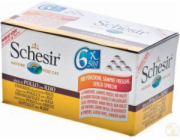 SCHESIR Kuřecí řízky ve vývaru Mono Box - mokré krmivo pro kočky - 6x50g