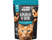 PAN MIESKO Kousky v omáčce Krůtí s tuňákem - mokrá smetana na kuře - 85g