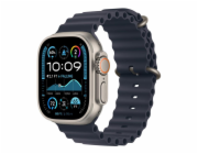 Apple Watch 49mm Navy Ocean Band Extension - Natural Titanium Finish **