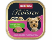 ANIMONDA Vom Feinsten Adult Mini Beef, duck and oregano - mokré krmivo pro psy - 100g