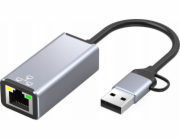 Bounn Síťová karta USB/TYPE C Ethernet adaptér 100 Mbps