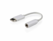 Gembird audio adaptér USB-C (F) na stereo 3.5 mm jack (M), 10cm kábel, biely
