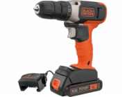 Black+Decker Akumulátorová vrtačka/šroubovák BCD001C1, 18 voltů (oranžová/černá, 1,5Ah Li-ion baterie)