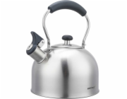 KingHoff Konvice 2,5 l s píšťalkou KINGHOFF KH-1859 stříbrná
