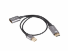 Lanberg Adaptér HDMI(M)-Displayport(F)4K na 20cm kabelu s...