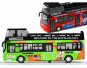Lean Sport dvoupatrový turistický autobus 1:32 otevírací dveře zelený