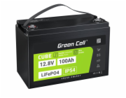 Green Cell CUBE LiFePO4 100Ah 12.8V 1280Wh Lithium Iron Phosphate Battery for Photovoltaics, Caravans, Boats