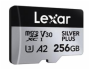 Lexar Paměťová karta Silver Plus MicroSDXC 256 GB třída 10 UHS-I/U3 A2 V30 (LMSSIPL256G-BNANU)