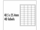 Logo etikety červené  48.5mm x 25.4mm  b
