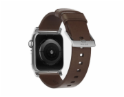 Nomad kožený remienok pre Apple Watch 40-42mm - Modern Brown/Silver Hardware