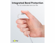 textilní kabel goobay Supersoft USB 2.0, zástrčka USB-A > zástrčka USB-C