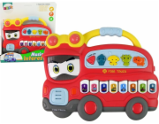 LeanToys Interaktivní piano Hasičský sbor Zvuky zvířat Zvuky vozidel Melodie Červené hračky LEAN