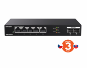 Tenda TEM2007X - Multi-gigabit switch, 5x 2.5G RJ45 + 2x 10G SFP+ port, MAC 16K, ochrana 6kV