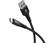 Textilní kabel goobay Supersoft USB 2.0, zástrčka USB-A > zástrčka USB-C