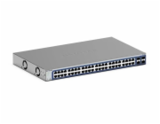NETGEAR GS748T - V6 - přepínač - L3 Lite - inteligentní - 48 x 10/100/1000 + 2 x gigabitů SFP + 2 x kombinace Gigabit SFP - desktop, Lze montovat do rozvaděče