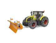 Bruder Claas Axion 950 se sněhovými řetězy a radlicí pluhu, model vozidla