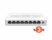 Tenda SM108 - 8x Multi-Gigabit 2.5G Ethernet Switch, 100/1000/2500 Mb/s, 40Gb/s, fanless
