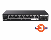 Tenda TEM2010X - Multi-gigabit switch, 8x 2.5G RJ45 + 2x 10G SFP+ port, MAC 16K, ochrana 6kV