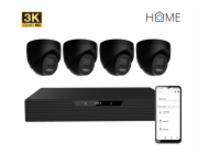 iGET HOME N85P4 - kamerový NVR PoE set 3K rozlišení, 8CH NVR + 4x kamera se zvukem, IR a LED