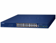 Planet GS-4210-24UP4X L2/L4 switch, 24x1Gb, 4x10Gb SFP+, 24x PoE++ 802.3bt 720W, NMS, QoS