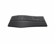 TRUST klávesnice Keyra, Ergonomická, Bezdrátová, US, černá