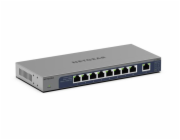 NETGEAR GS108MX - Přepínač - neřízený - 8 x 10/100/1000 + 1 x 10Gb Ethernet - desktop, pro připevnění na zeď - pro NETGEAR AGM731F; ProSafe AGM731F, AGM732F, AGM734, AXM761, AXM762, AXM764
