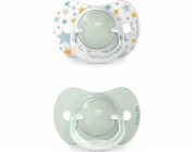 Suavinex 308275-FYZIOLOGICKÝ dudlík SX PRO silikonový 2 ks/6-18m/ZELENÁ/DREAMS