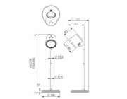 Svítilna BL-1005 WHITE, LED, stojací lampa, 6W