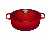 Le Creuset Signature zapék.hrnec  ovál 31 cm tresnove cervená