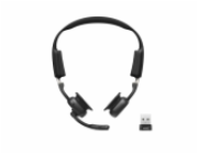 Shokz OpenMeet UC, USB-A adaptér, Bluetooth náhlavní sluchátka před uši s mikrofonem, černá