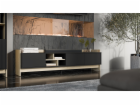 Cama RTV PORTO 3D skříňka 190x38x50 dub/černá