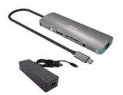 i-tec USB-C Metal Nano Docking Station 4K HDMI LAN, Power Delivery 100 W + Charger 100W (bundle)