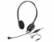 GENIUS headset HS-200C, 2x 3,5 jack, redukce na single jack