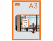 Nobo samodržící oboustranný magnetický rám na plakáty, A3, oranžový, 2 ks