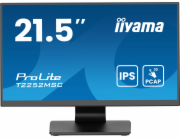 iiyama ProLite T2252MSC-B2AG - LED monitor - 21.5" - dotykový displej - 1920 x 1080 Full HD (1080p) @ 60 Hz - IPS - 250 cd/m? - 1000:1 - 5 ms - HDMI, DisplayPort - reproduktory - černá, matný povrch