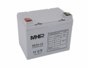 Baterie MHPower GE33-12 GEL, 12V/33Ah, T2-M6, Deep Cycle 